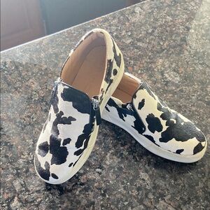 Very Volatile Black and White Slip-On Sneakers